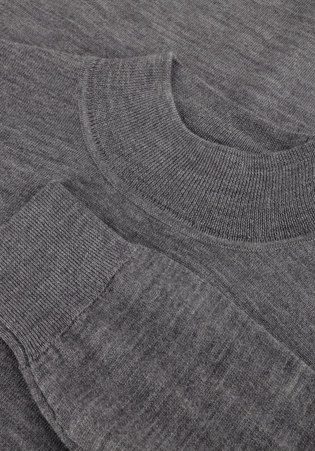 Graue PROFUOMO Rollkragenpullover PULLOVER MOCK NECK MERINO - large