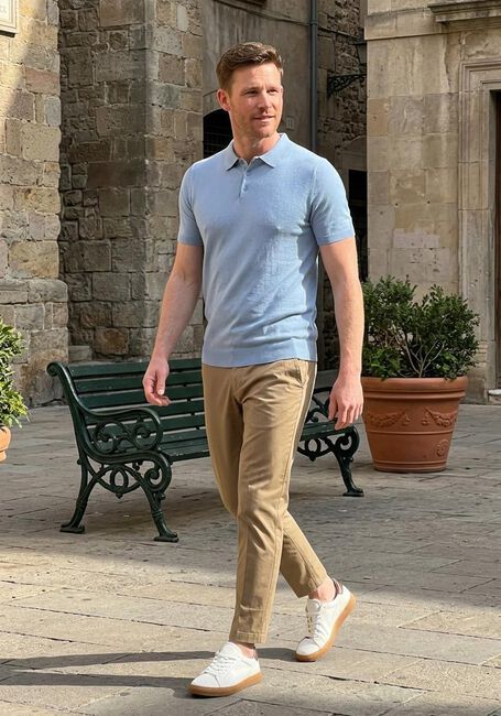 Hellblau SAINT STEVE Polo-Shirt CHRIS - large