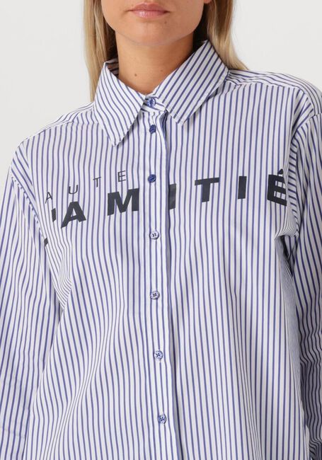 Blaue HAUTE L'AMITIÉ Blusen STRIPE CHEST LOGO SHIRT - large