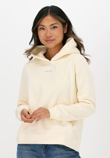 Creme CALVIN KLEIN Sweatshirt MICRO MONOGRAM HOODIE 7 - large