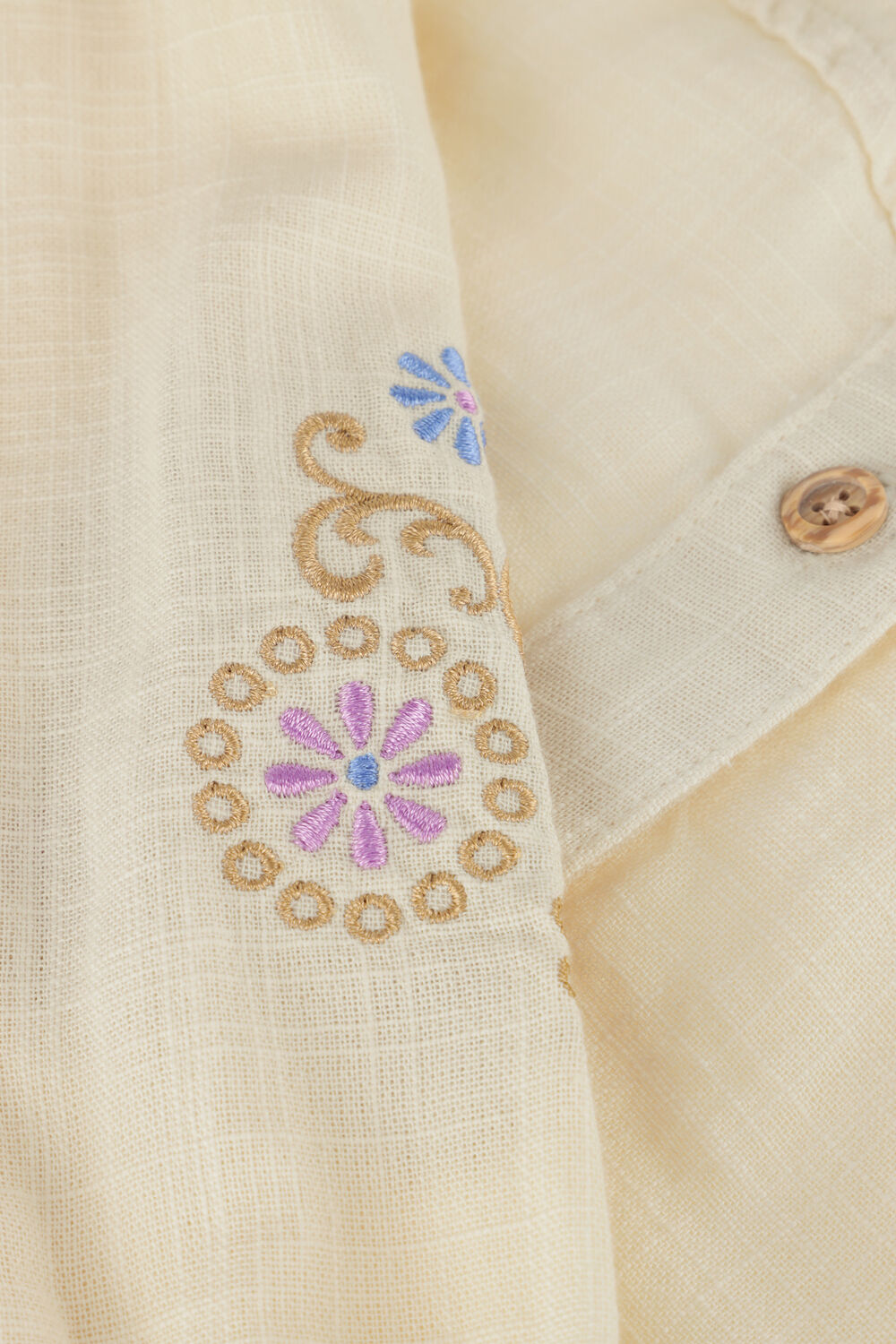 Sand DAILY7 Blusen SHIRT LONGSLEEVE EMBROIDERY - large