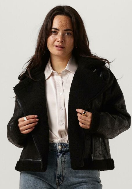 Schwarze NEO NOIR Teddy-Jacke SADIE TEDDY JACKET - large