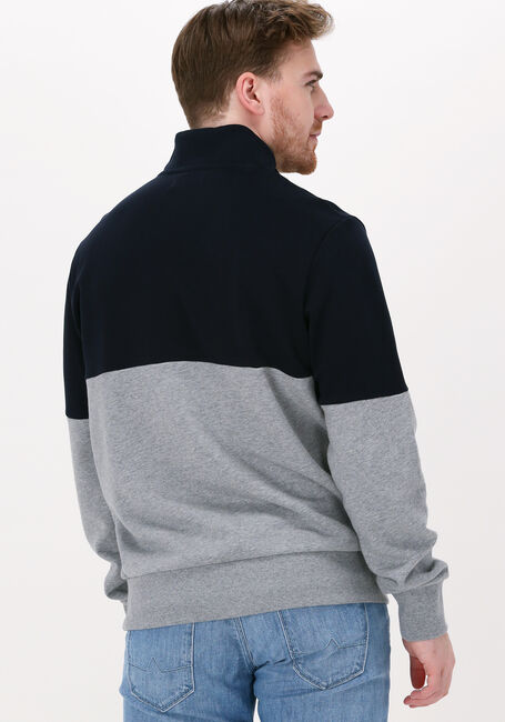 Dunkelblau FRED PERRY Sweatshirt COLOURBLOCK HALF ZIP SWEATSHIRT - large