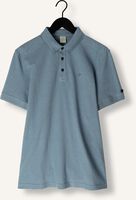 Blaue CAST IRON Polo-Shirt SHORT SLEEVE POLO POPCORN JERSEY MELANGE Blaue CAST IRON Polo-Shirt SHORT SLEEVE POLO POPCORN JERSEY MELANGE - medium