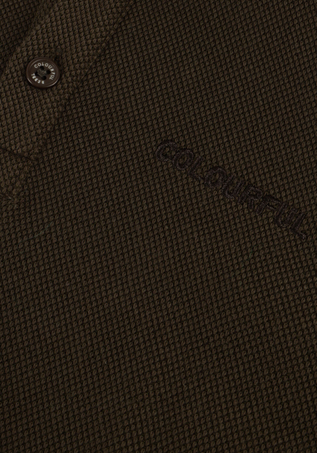 Gr&uuml;ne COLOURFUL REBEL Polo-Shirt UNI STRUCTURE POLO LONGSLEEVE - large