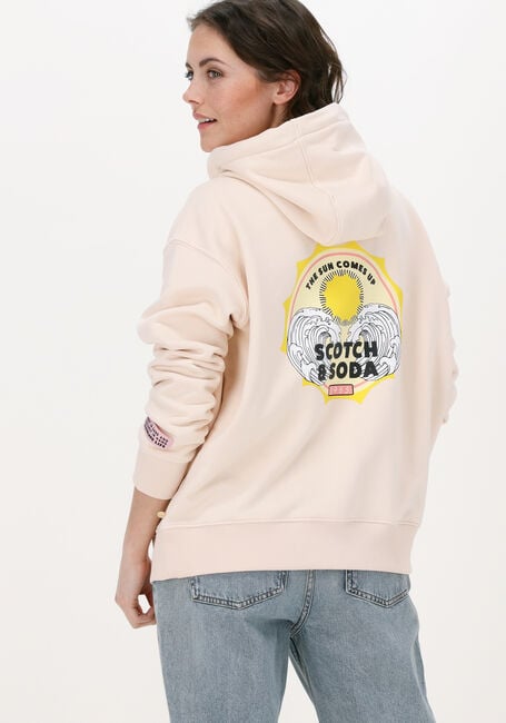 Hell-Pink SCOTCH & SODA Sweatshirt LOOSE-FIT HOODIE WITH GRAPHICS - large