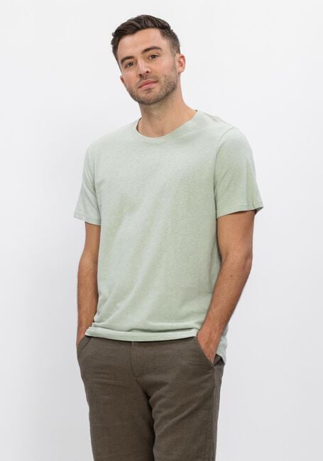 Gr&uuml;ne SELECTED MEN T-shirt SLHADAM LINEN BLEND SS TEE NOOS - large