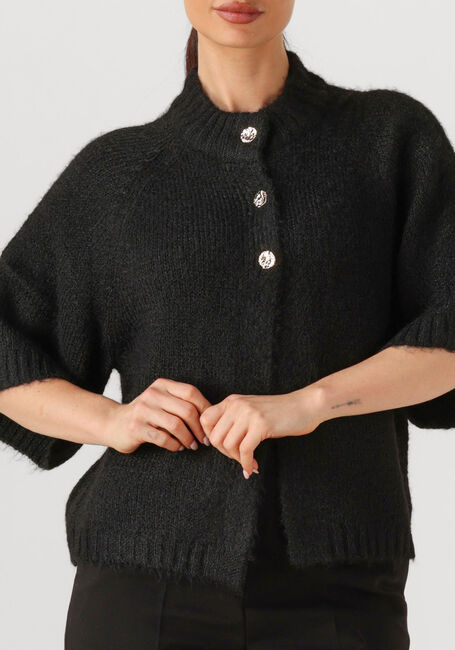 Schwarze NEO NOIR Pullover BENUTA FLUFFY KNIT CARDIGAN - large