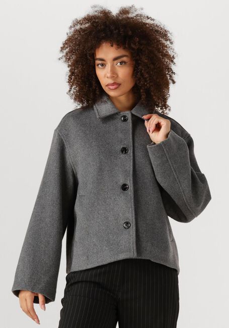 Graue NEO NOIR Mäntel HAMRA WOOL JACKET - large