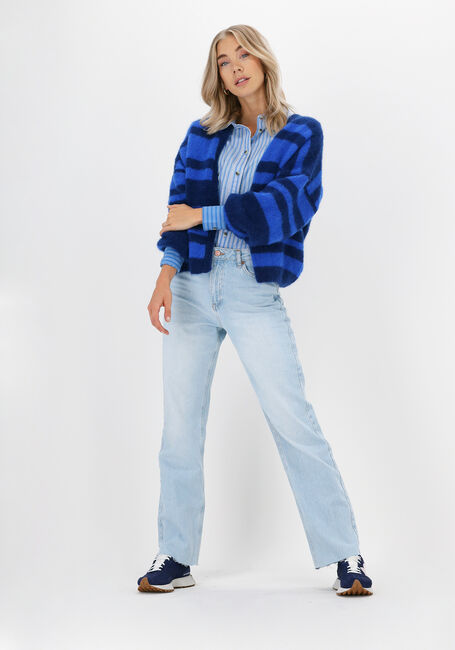 Blaue LEON & HARPER Strickjacke NIGNA MMP01 PLAIN - large