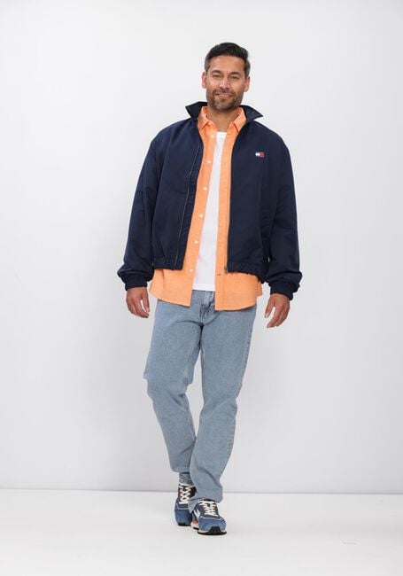 Orangene TOMMY JEANS Casual-Oberhemd TJM REG LINEN BLEND SHIRT EXT - large