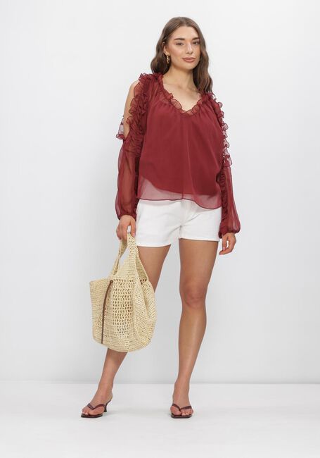 Wei&szlig;e DANTE6 Kurze Hosen ROSIE HIGH WAISTED DENIM SHORTS - large