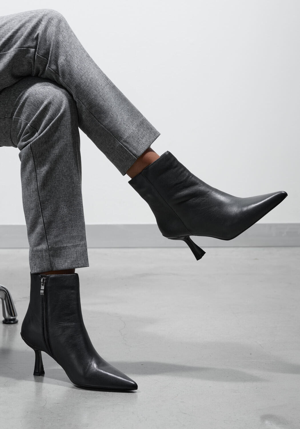 Schwarze STEFANO LAURAN Stiefeletten BOTIN - medium