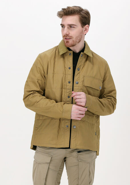 Camelfarbene G-STAR RAW Wattierte Jack POSTINO QUILTED OVERSHIRT - large