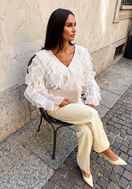 Nicht-gerade weiss DANTE6 Blusen DANTE6-PHORA TULLE RUFFLED TOP - large