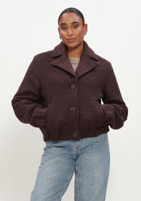 Braune NUKUS Teddy-Jacke MADELIN JACKET BOUCLE - large