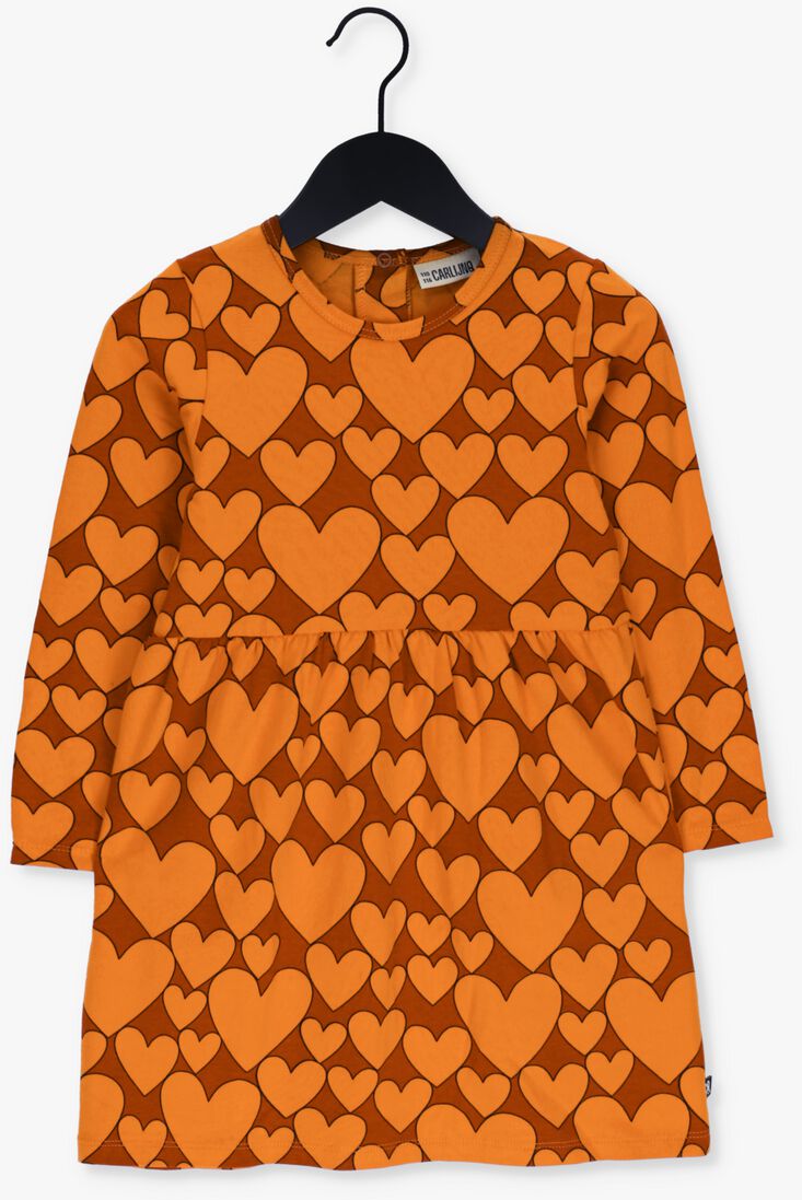 orangene carlijnq minikleid hearts skaterdress
