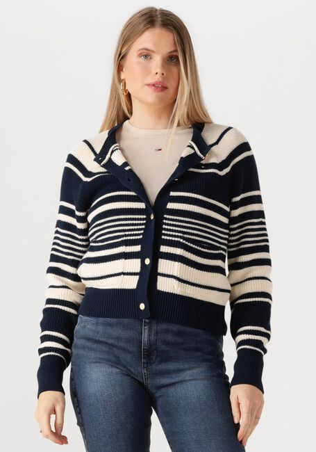 Creme TOMMY HILFIGER Strickjacke CO CARDI STITCH C-NK LS CARDI - large