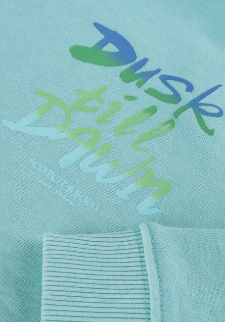 Blaue SCOTCH & SODA Sweatshirt RELAXED FIT ARTWORK HOODIE WHIT WASHING IN ORGANIC COTTON - large