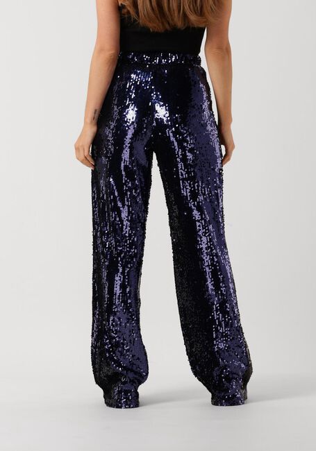 Blaue COLOURFUL REBEL Hose EMY SEQUINS FLARE PANTS - large