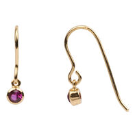 Goldfarbene ATLITW STUDIO Ohrringe BLISS EARRINGS HOOK PINK RUBY - medium