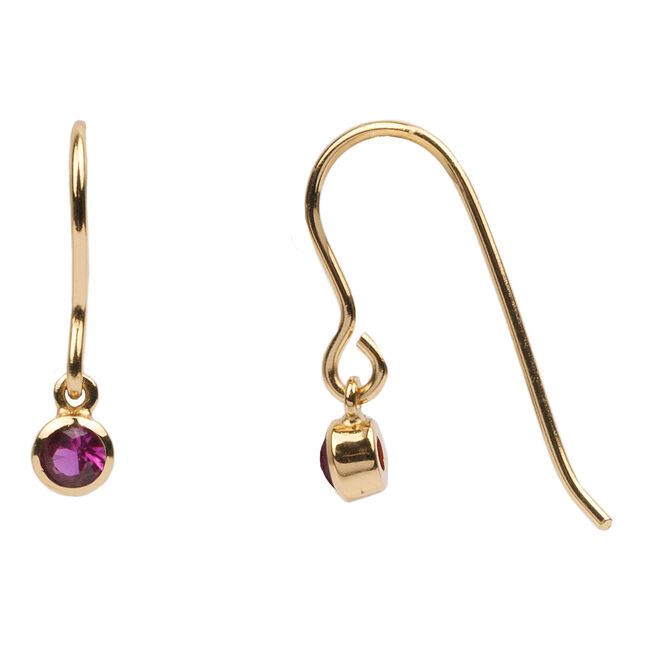Goldfarbene ATLITW STUDIO Ohrringe BLISS EARRINGS HOOK PINK RUBY - large