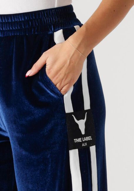 Blaue ALIX THE LABEL Weite Hose LADIES WOVEN VELVET SPORTY PANTS - large