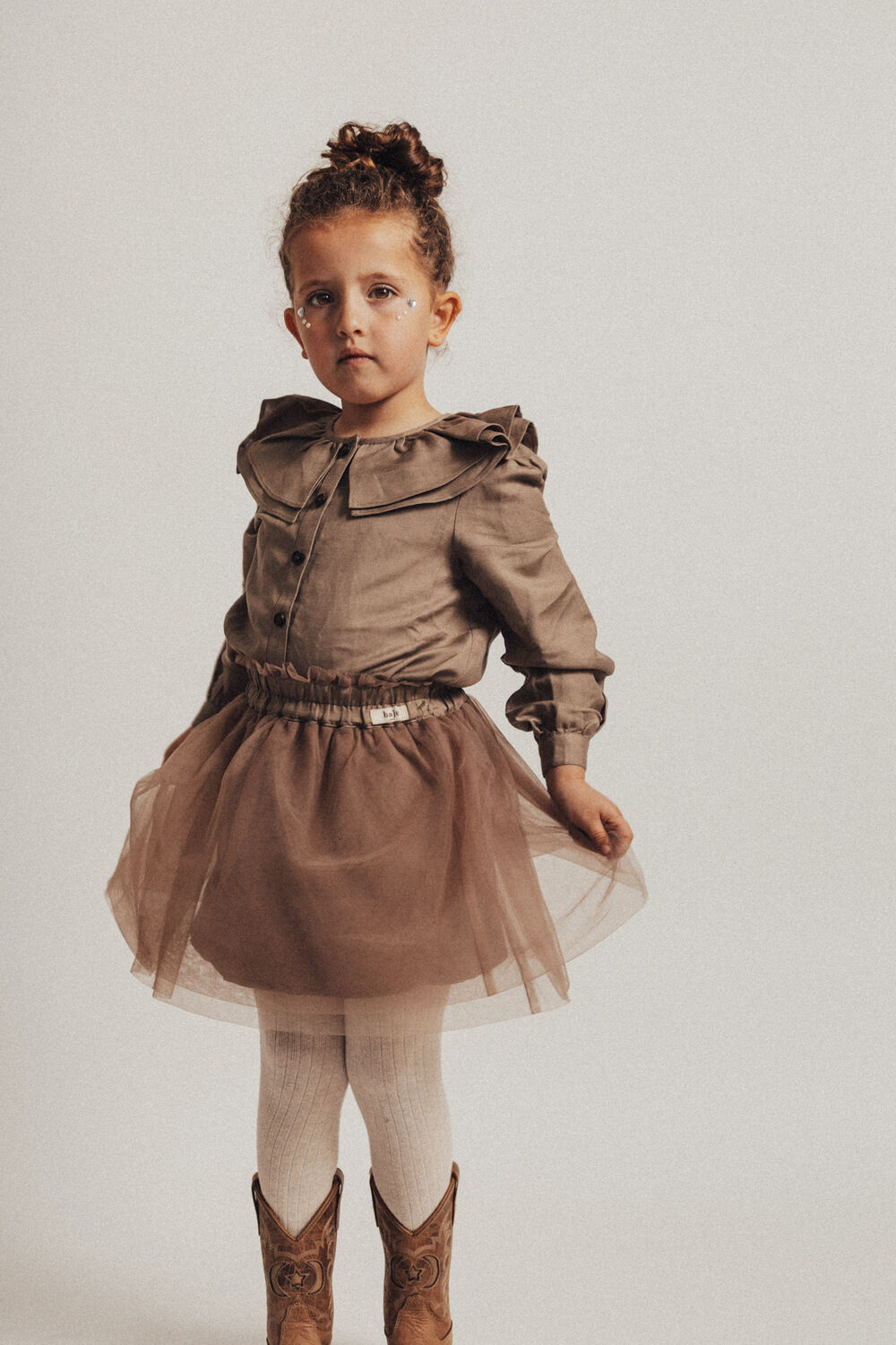 Taupe BAJE STUDIO Minirock SANDY - large