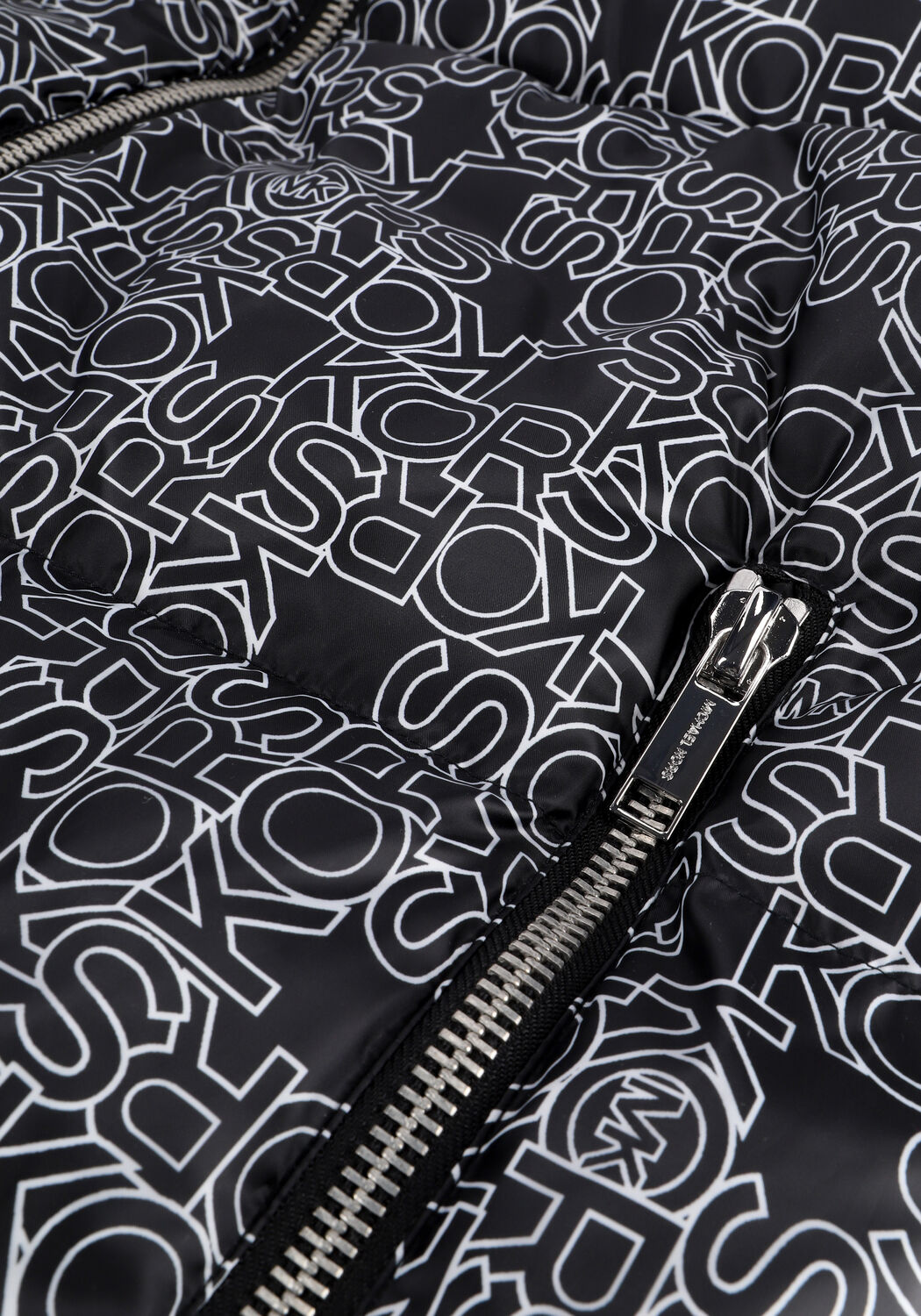 Schwarze MICHAEL KORS Bodywarmer OUTLINE LOGO PUFFER VEST - large