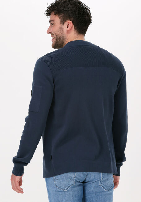 Blaue SAINT STEVE Strickjacke HENDRIK - large