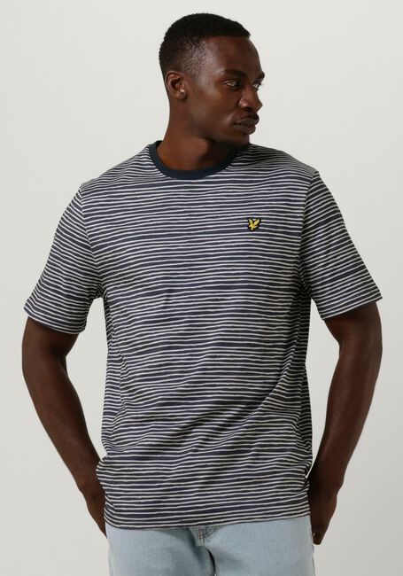 Dunkelblau LYLE & SCOTT T-shirt BRETON STRIPE T-SHIRT - large