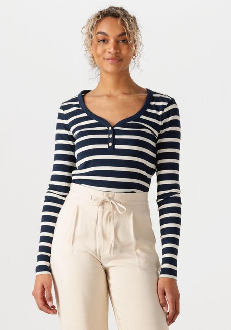 Dunkelblau TOMMY HILFIGER Top SLIM HENLEY GB SCOOP-NK LS - large
