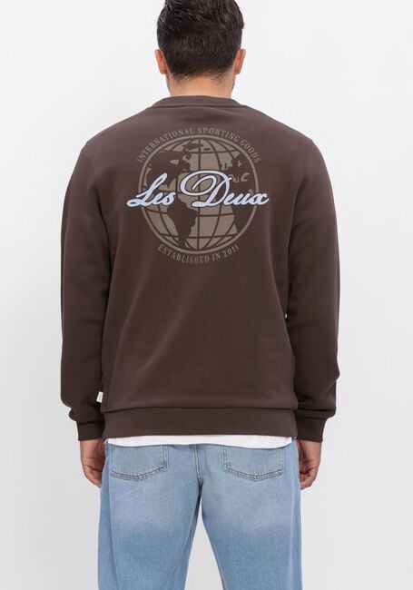 Braune LES DEUX Sweatshirt BEN GLOBE SWEATSHIRT - large