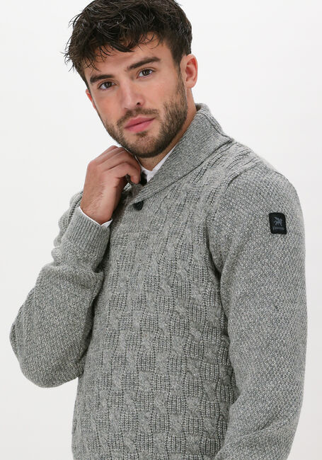 Beige VANGUARD Pullover HALF BUTTON COLLAR WOOL BLEND - large