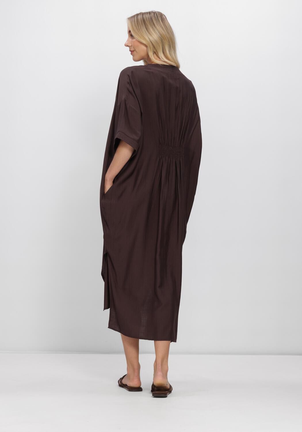Braune CO'COUTURE Maxikleid HERACC TUNIC V-DRESS - large