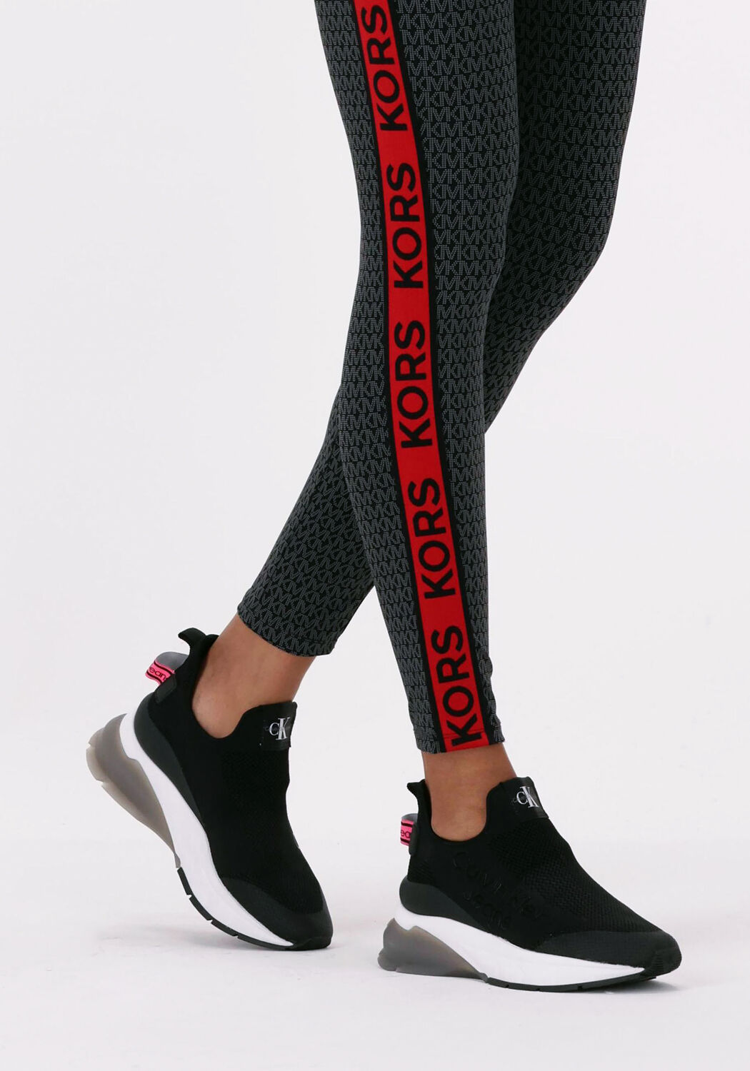 Schwarze CALVIN KLEIN Sneaker Low WEDGE RUNNER 2 - large