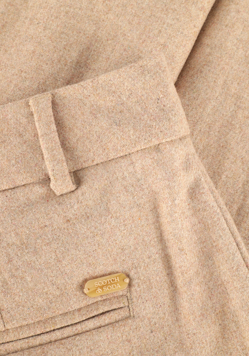 Beige SCOTCH & SODA Hose EDIE - HIGH RISE WIDE-LEG TROUSERS IN STRUCTURED QUALITY - large