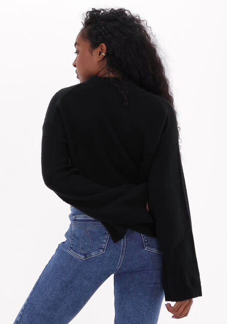 Schwarze CALVIN KLEIN Pullover FLUFFY WIDE OPEN SLEEVES SWEATER - large