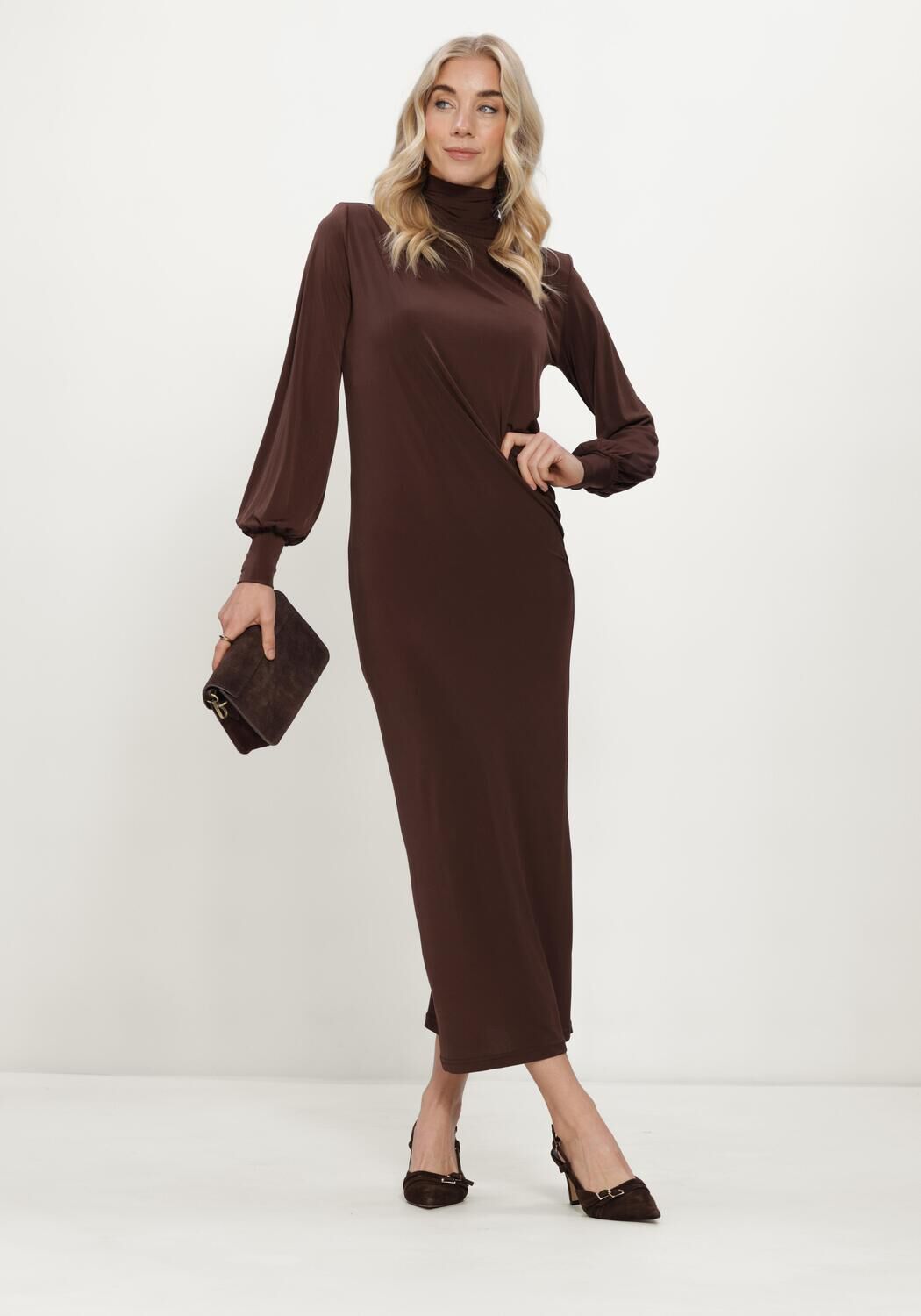 Braune NOTRE-V Maxikleid NV-ISELLA - large