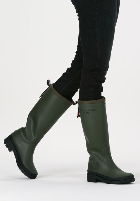 Grüne TOMMY HILFIGER Gummistiefel TH OVERKNEE RAINBOOT - large
