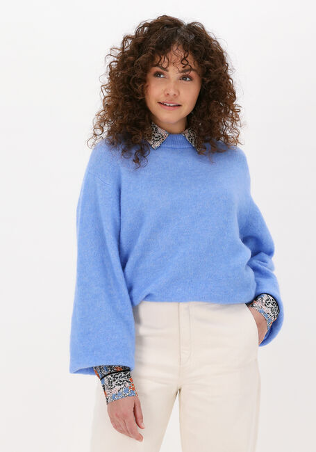 Blaue SECOND FEMALE Pullover BROOK KNIT WIDE SLEEVE - large