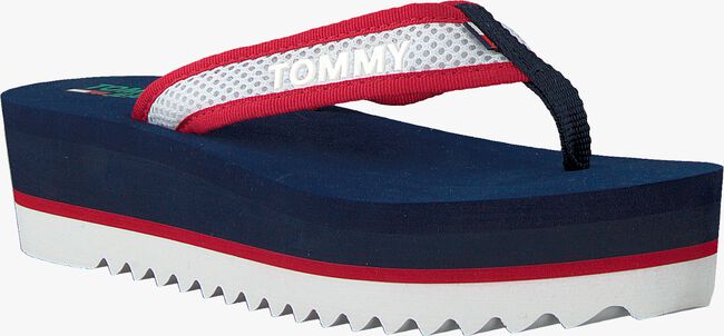 Blaue TOMMY HILFIGER Zehentrenner RECYCLED MESH MID BEACH - large