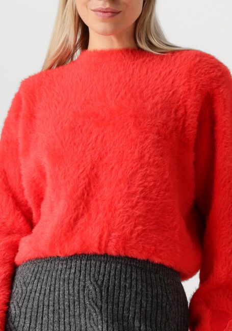 Rote ALIX THE LABEL Pullover LADIES KNITTED MOHAIR LOOK - large