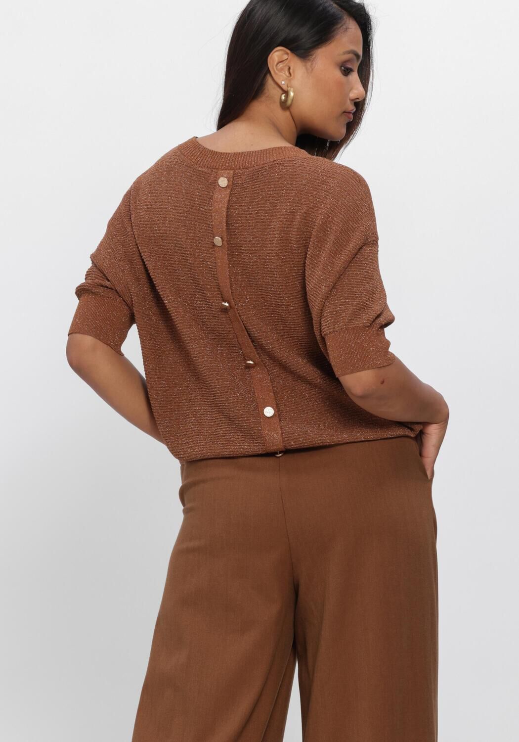 Braune NUKUS Top KINTY TOP LUREX - large