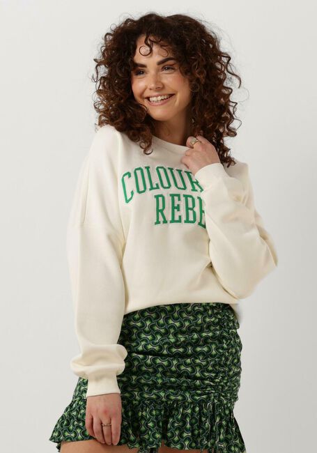 Nicht-gerade weiss COLOURFUL REBEL Sweatshirt CR PATCH DROPPED SWEAT - large