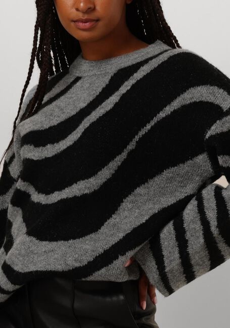 Graue OBJECT Pullover OBJDIANA LO L/S KNIT PULLOVER - large