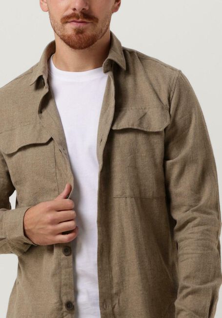 Taupe DSTREZZED Casual-Oberhemd SHIRT MELANGE FLANNEL - large