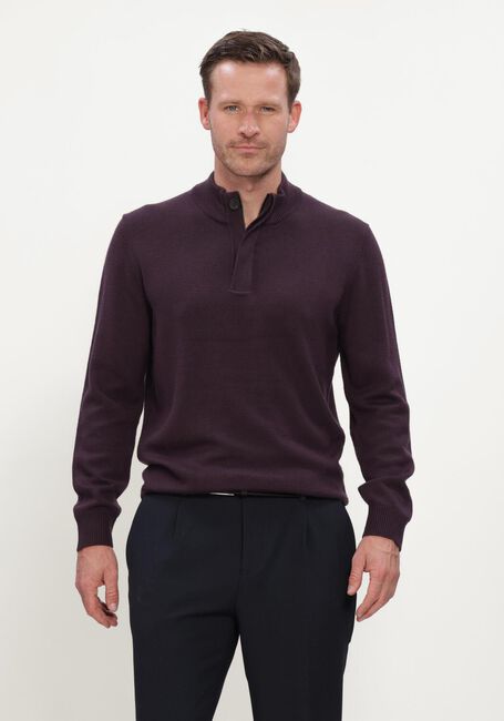 Bordeaux STEFANO LAURAN Pullover DOUBLE KNIT ZIP - large
