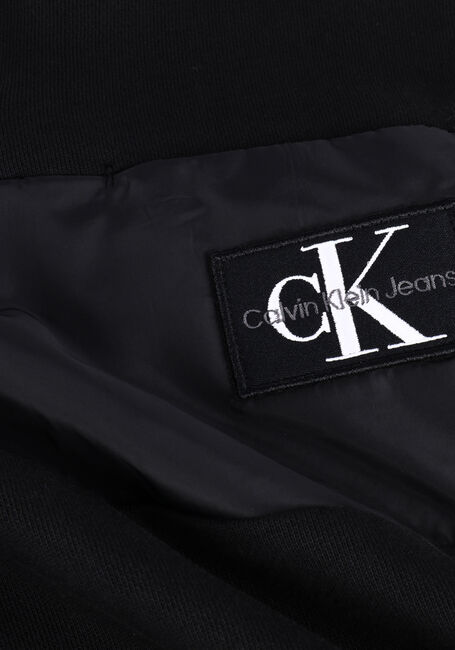 Schwarze CALVIN KLEIN Pullover BLACK ON BLACK MIX MEDIA ZIP UP - large