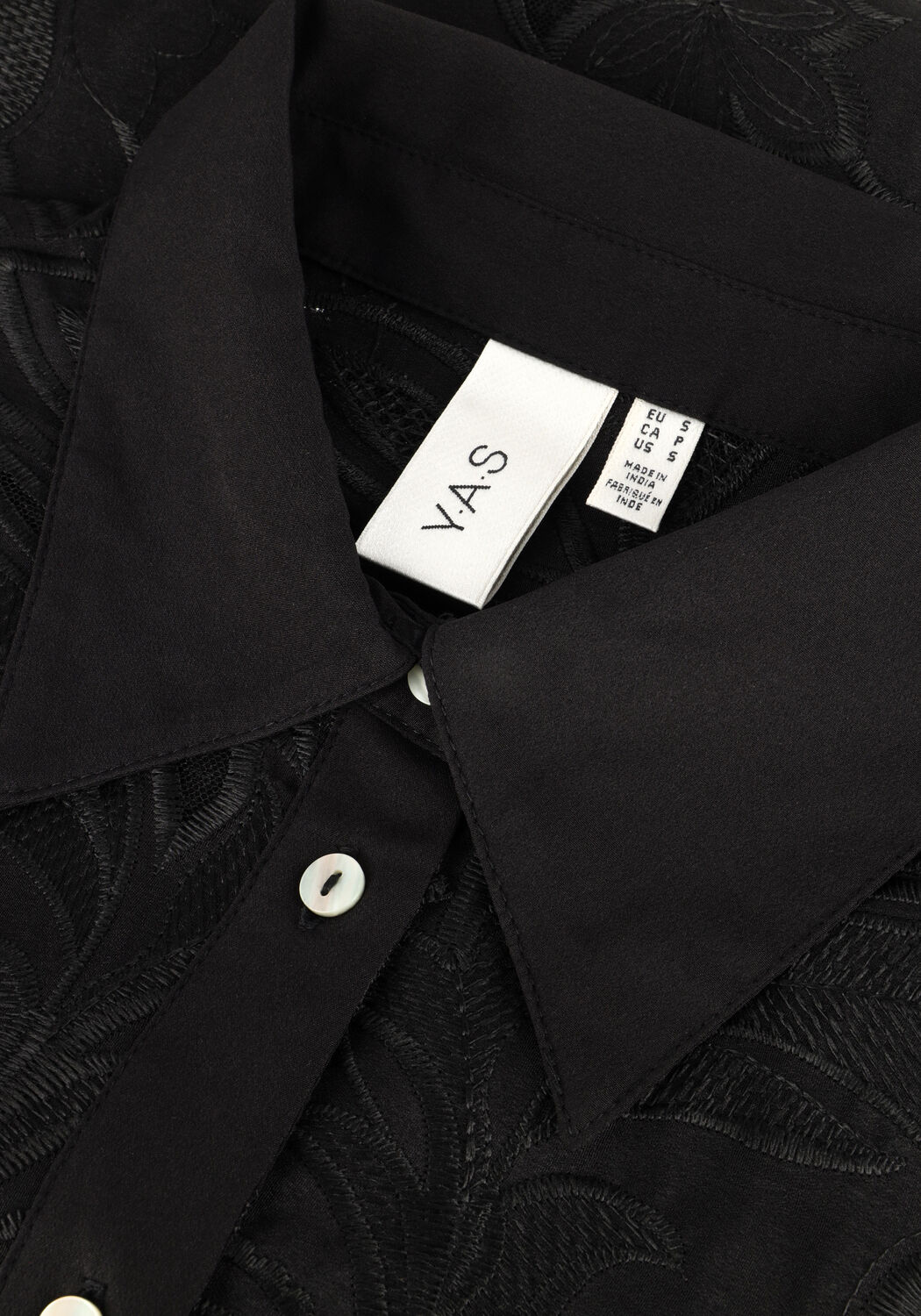 Schwarze Y.A.S. Blusen YASPI LS SHIRT - large